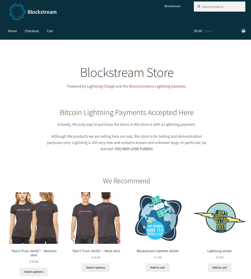 Blockstream Store Overview