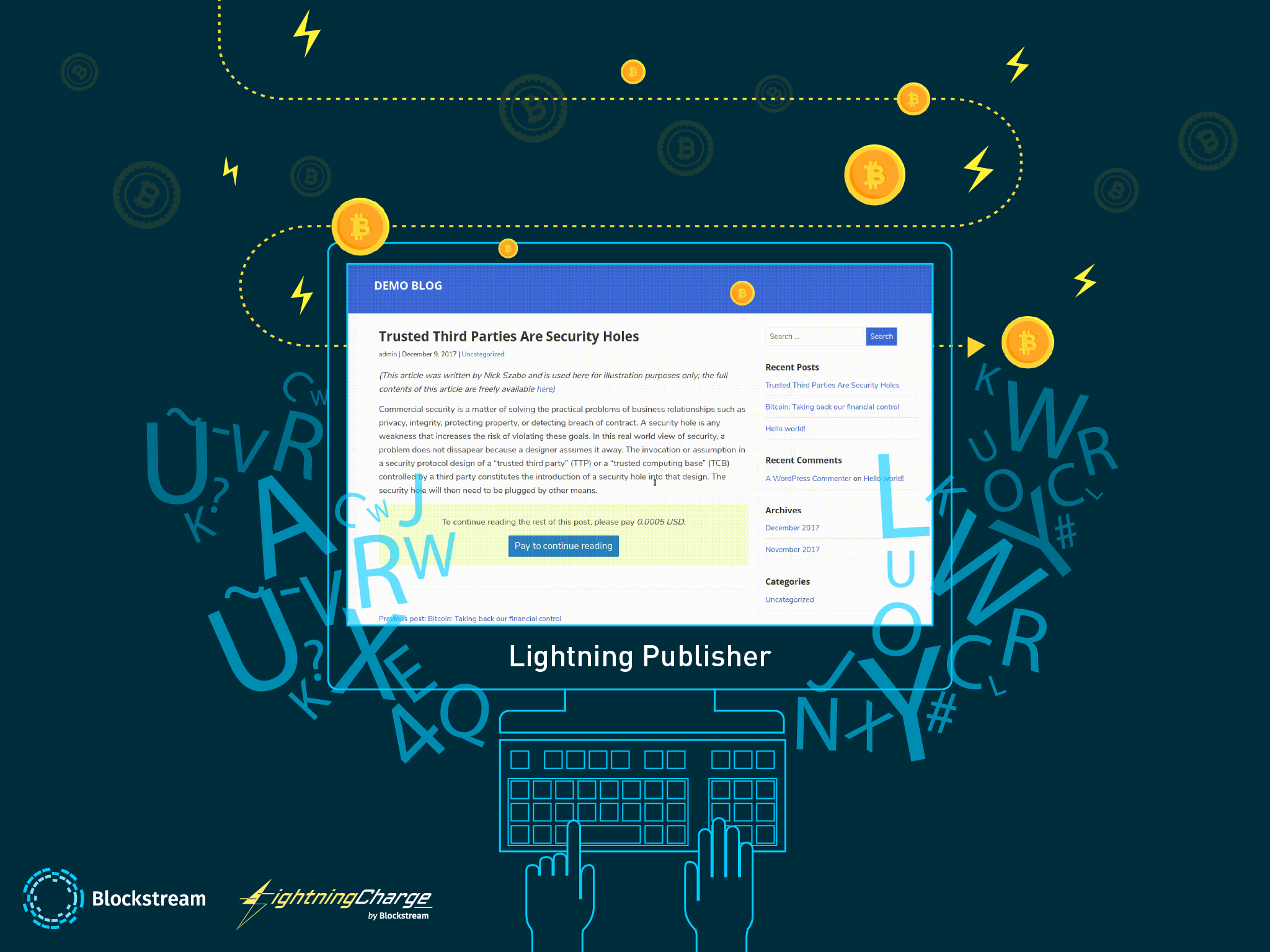 Lightning Publisher for WordPress is Our Second New Lightning Charge LApp