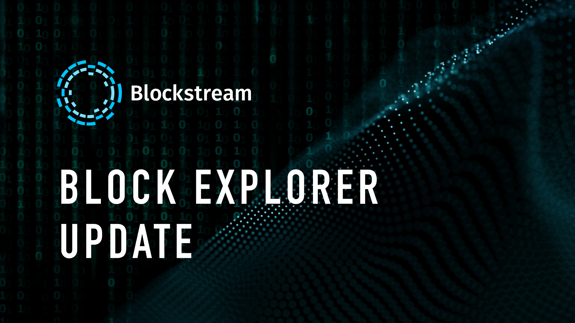 Update dell' Explorer Blockstream: NoJS e molto altro