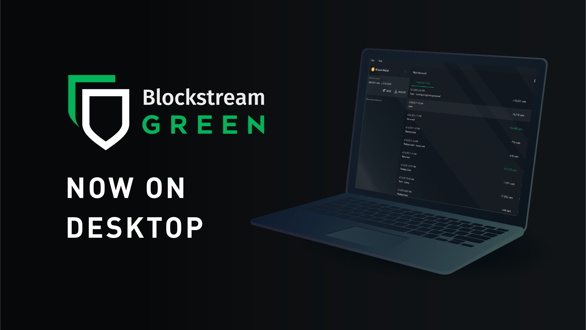 Blockstream Green ora su Desktop